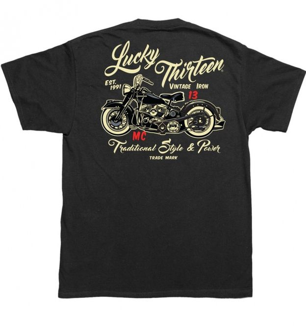 Main Image Lucky13 - Vintage Iron T-skjorte - Sort