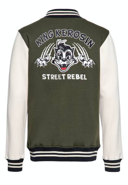 King Kerosin - Collegejakke Street Rebel - Grønn
