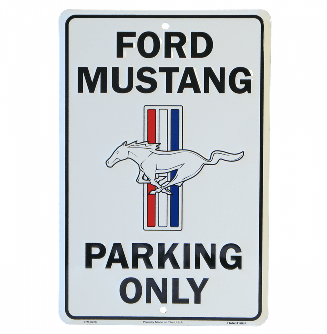 Hovedbilde Metallskilt - Ford Mustang Parking White