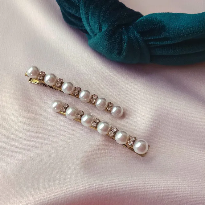Hovedbilde Hårspenner - Pearly Queen Hairclip Duo