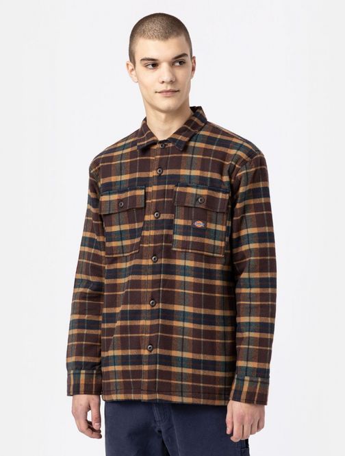 Main Image Dickies - Moulton Vattert Skjortejakke - Brun