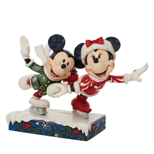 Jim Shore - Mikke og Minnie på Skøyter