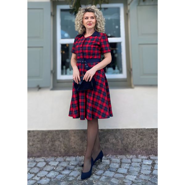 Dolly & Dotty - Penelope Rockabilly Rød Rutet