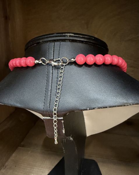 Perlekjede - Sett med øredobber - Coral